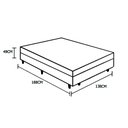 Ver imagem 4 de Base Box Baú Casal Blindado NK Camas Sintético Branco 49x138x188