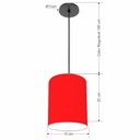 Ver imagem 2 de Lustre Luminária Pendente Vivare Free Lux Pe-4103pr Cúpula em Tecido 15x20cm