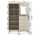 Ver imagem 3 de Comoda Roupeiro Espelho 120 Cm 2 Portas 20034 Fend Vlr