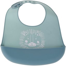 Babador Cata Migalha Silicone Impermeável Azul - 1