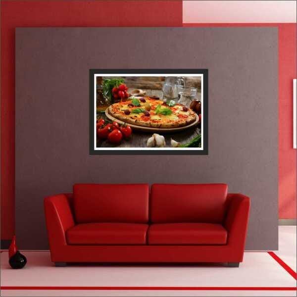 Quadro Decorativo Pizza Pizzarias Gourmet Restaurantes Com Moldura - 4