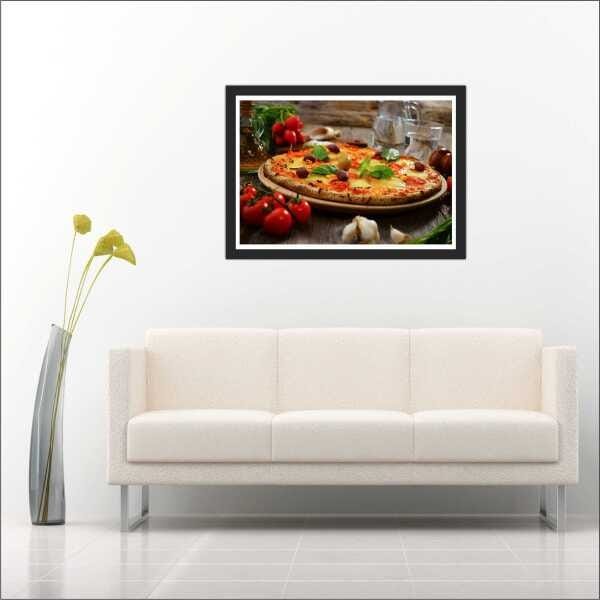 Quadro Decorativo Pizza Pizzarias Gourmet Restaurantes Com Moldura - 3