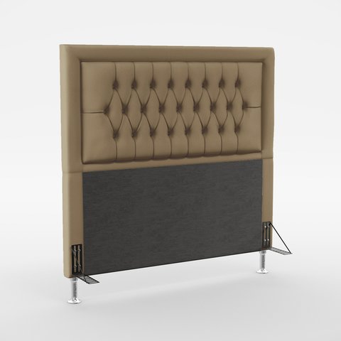 Cabeceira Antares 160 Para Cama Queen Sued Capuccino Aradecor