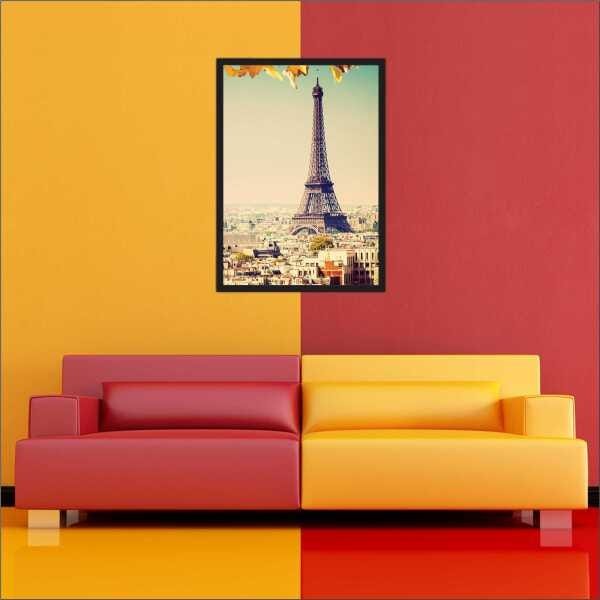 Quadro Decorativo Cidade Paris Torre Eiffel Com Moldura - 4
