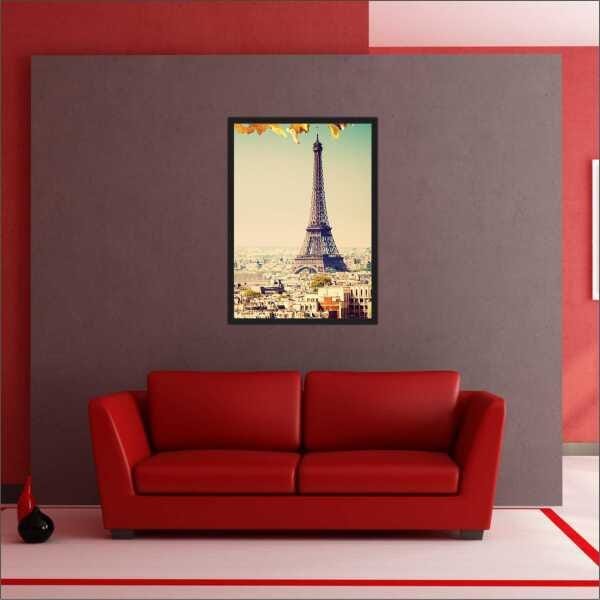 Quadro Decorativo Cidade Paris Torre Eiffel Com Moldura - 2