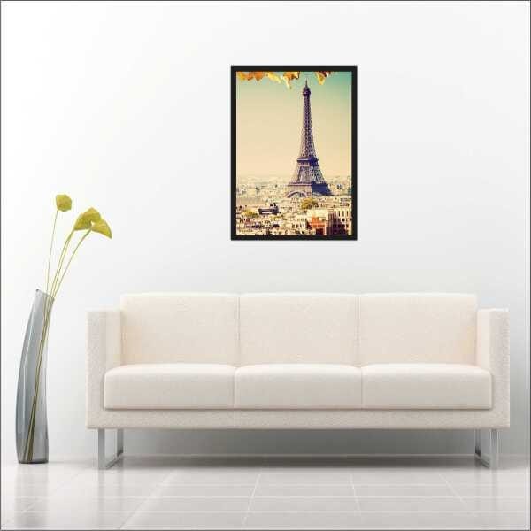 Quadro Decorativo Cidade Paris Torre Eiffel Com Moldura - 1