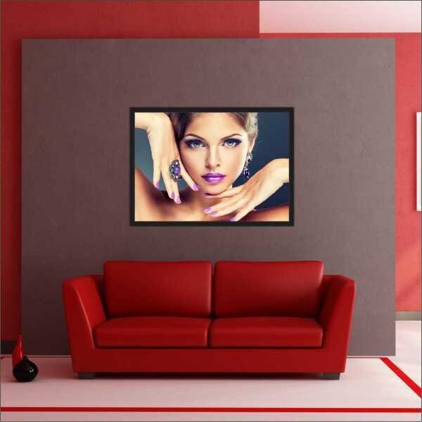 Quadro Decorativo Salão De Beleza Com Moldura - 2