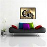 Quadro Decorativo Motos Motociclismo Vintage Retrô Salas Decorações Interiores Com Moldura - 1