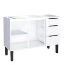 Ver imagem 2 de Gabinete de Aço Para Pia 120cm 2 Portas 3 Gavetas Jupter Cozimax Branco