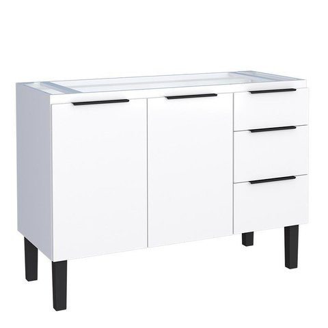 Gabinete de Aço Para Pia 120cm 2 Portas 3 Gavetas Jupter Cozimax Branco