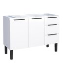 Ver imagem 1 de Gabinete de Aço Para Pia 120cm 2 Portas 3 Gavetas Jupter Cozimax Branco