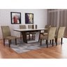 Conjunto Sala de Jantar Mesa Sofia Tampo Mdf/vidro 6 Cadeiras Lunara Rufato - 1