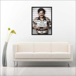 Quadro Decorativo Pablo Escobar Salas Decorações Interiores Com Moldura - 2