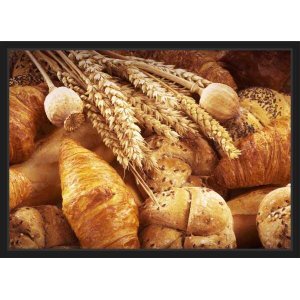 Quadro Decorativo Padarias Cafeterias Bolos Tortas Pães Gourmet Com Moldura