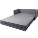 Ver imagem 7 de Poltrona Cama Casal Retrátil 2 Lugares 152cm Zora K01 Linho Soft Grafite - Lyam Decor