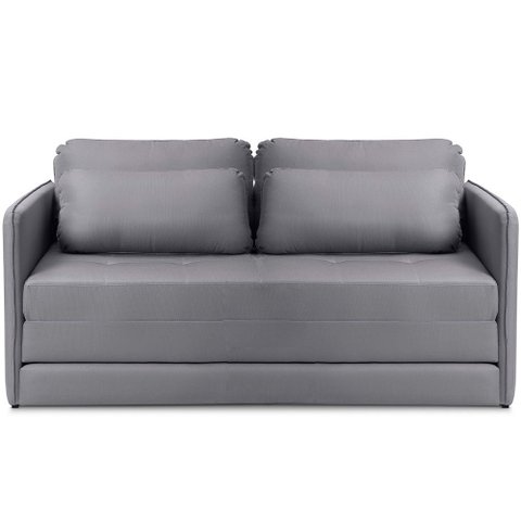 Poltrona Cama Casal Retrátil 2 Lugares 152cm Zora K01 Linho Soft Grafite - Lyam Decor