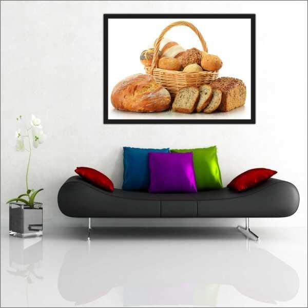 Quadro Decorativo Padarias Cafeterias Bolos Tortas Pães Gourmet Com Moldura - 1