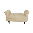Ver imagem 3 de Kit Cabeceira Mirage + Calçadeira Grécia Solteiro 100cm Suede - Renascer Decor:Bege