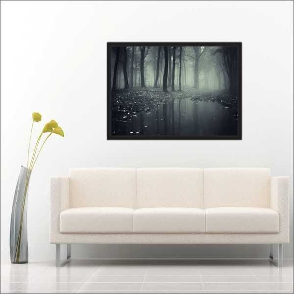 Quadro Decorativo Árvore Floresta Natureza Paisagens Salas Interiores Com Moldura Decorações - 3