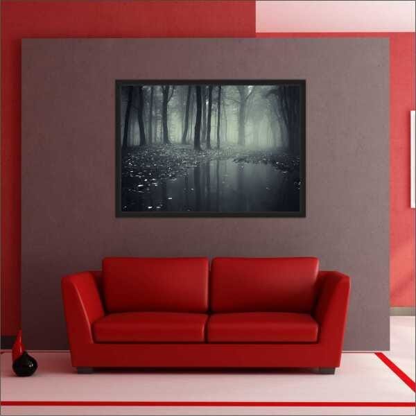 Quadro Decorativo Árvore Floresta Natureza Paisagens Salas Interiores Com Moldura Decorações - 2
