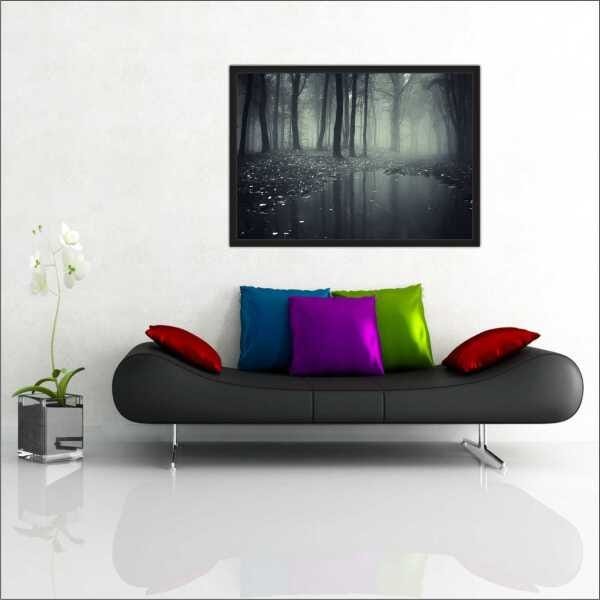 Quadro Decorativo Árvore Floresta Natureza Paisagens Salas Interiores Com Moldura Decorações - 4