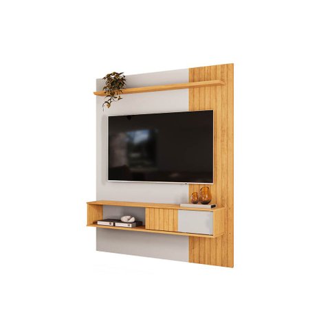 Painel TV até 65'' Ripado 150cm com Bancada Suspensa Atlas D04 - D'Rossi