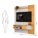 Ver imagem 2 de Painel TV até 65'' Ripado 150cm com Bancada Suspensa Atlas D04 - D'Rossi