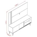 Ver imagem 3 de Rack Bancada e Painel Cronos para Tv de 60 Polegadas Cumaru e Opala Madetec