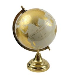 Globo Terrestre Decorativo Dourado Metal 32x21cm Decoração - 1