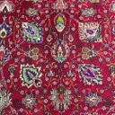 Ver imagem 6 de Tapete Persa Tabriz Feito À Mão Vermelho e Azul 305x305cm