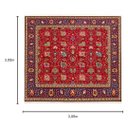 Ver imagem 3 de Tapete Persa Tabriz Feito À Mão Vermelho e Azul 305x305cm