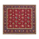 Ver imagem 1 de Tapete Persa Tabriz Feito À Mão Vermelho e Azul 305x305cm