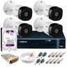 Kit Intelbras 4 Câmeras HD 720p VHL 1120 B + DVR 1104 Intelbras com HD 1TB - 1