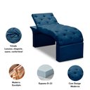 Ver imagem 3 de Maca Estofada Estética Cílios Regulável Spa Veludo Ana Azul Marinho