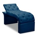 Ver imagem 1 de Maca Estofada Estética Cílios Regulável Spa Veludo Ana Azul Marinho