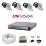 Kit DVR 4CH FULL HD 4MP Lite Hikvision + 4 Cam 2MP FULL HD 1080P - 1