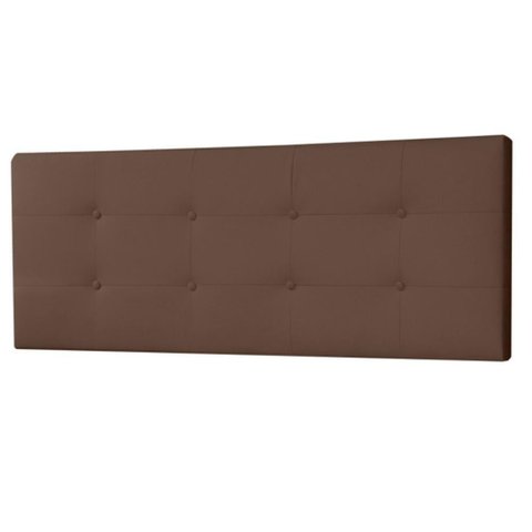 Cabeceira Painel Casal 1,40m Berlim Suede Marrom Sky Mobile