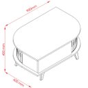 Ver imagem 4 de Mesa de Centro 90cm Indianápolis 307139 Cinamomo Off White Madetec