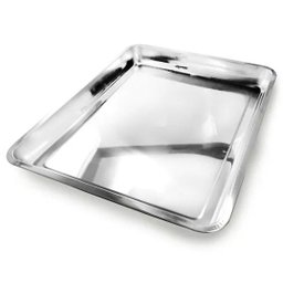 Assadeira Retangular 50x40x4,5 Inox Bolo Torta Forno Ke Home 3111-5040-1 - 1