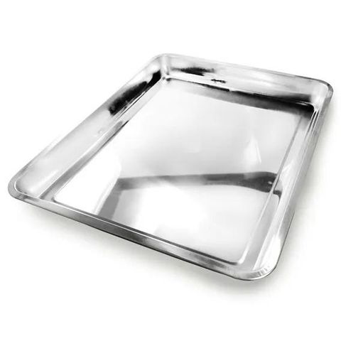 Assadeira Retangular 50x40x4,5 Inox Bolo Torta Forno Ke Home 3111-5040-1