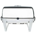 Ver imagem 6 de Rechaud Inox 9 Litros Top Luxo Tampa Giratória Panelas Banho Maria 3 Cubas Buffet 1/3 RB2301-03