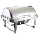 Ver imagem 2 de Rechaud Inox 9 Litros Top Luxo Tampa Giratória Panelas Banho Maria 3 Cubas Buffet 1/3 RB2301-03