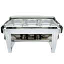 Ver imagem 3 de Rechaud Inox 9 Litros Top Luxo Tampa Giratória Panelas Banho Maria 3 Cubas Buffet 1/3 RB2301-03
