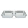 Rechaud Inox 9 Litros Top com Pé Chanfrado Panelas Banho Maria 2 Cubas Buffet 1/2 F533-02 - 13