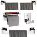 Ver imagem 2 de Kit de Acessórios para Banheiro Inox 4 Peças F.elg