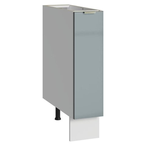 Balcão Porta-Temperos 20 cm 1 Porta (sem Tampo) Branco/Cinza Lux Madesa