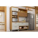 Ver imagem 1 de Kit Cozinha Modulada 3 Peças Princesa 1 Aéreo + Balcão + 1 Paneleiro C6p63 Freijó Off White