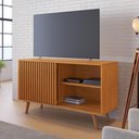 Ver imagem 1 de Rack para TV até 43 Polegadas com 1 Porta de Correr Retrô Multimóveis Crjcm-RCK004 Cinamomo