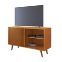 Ver imagem 2 de Rack para TV até 43 Polegadas com 1 Porta de Correr Retrô Multimóveis Crjcm-RCK004 Cinamomo