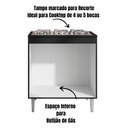 Ver imagem 4 de Balcão para Cooktop Andréia 2 Portas Preto Ajl